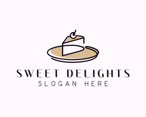 Cake Slice Dessert logo design