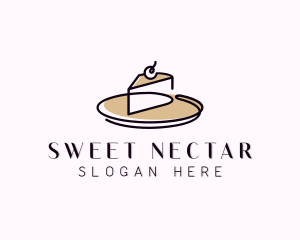 Cake Slice Dessert logo design