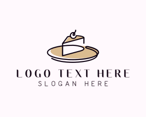 Caterer - Cake Slice Dessert logo design