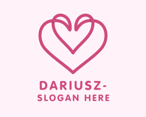 Pink Valentine Heart Logo
