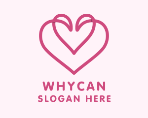 Pink Valentine Heart Logo