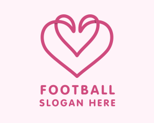 Valentine - Pink Valentine Heart logo design