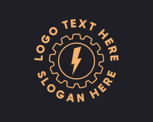 Voltage - Gear Electricity Energy logo design