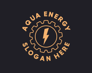 Gear Electricity Energy  logo design