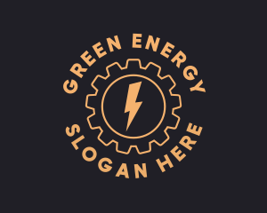 Gear Electricity Energy  logo design