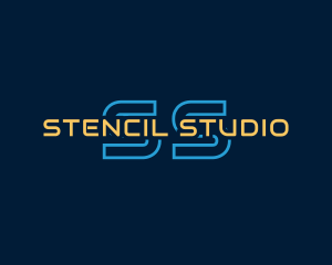 Stencil - Cyber Stencil Technology logo design