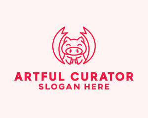 Pig Martial Arts logo design