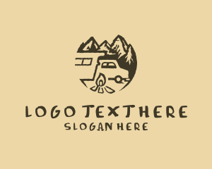 Car - Vehicle Mountain Camping logo design