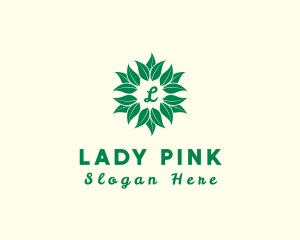 Leafy Plant Flower Logo