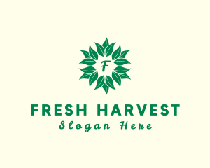 Veggie - Leafy Plant Flower logo design
