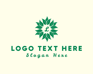 Eco - Leafy Plant Flower logo design