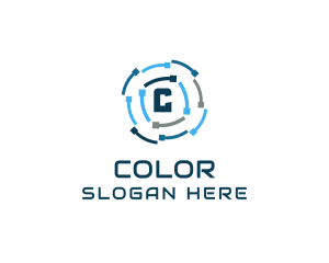 Colorful Digital Lettermark  logo design