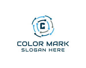 Colorful Digital Lettermark  logo design