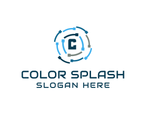 Colorful Digital Lettermark  logo design