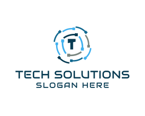 Solutions - Colorful Digital Lettermark logo design