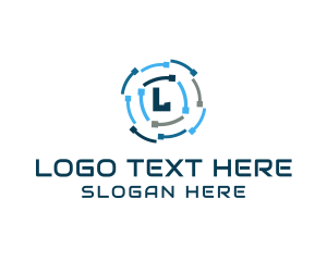 Initial - Colorful Digital Lettermark logo design