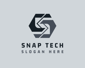 Tech Cyber Software Letter S logo design