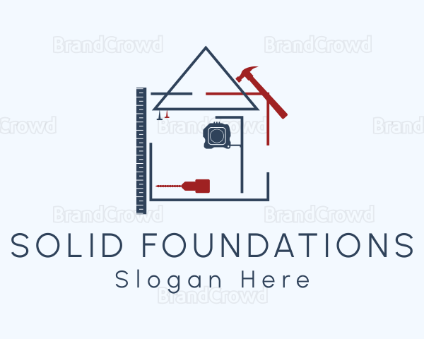 House Construction Plan Logo