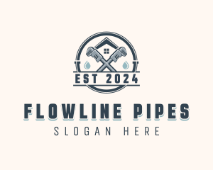 Pipes - Pipe Wrench Plumbing logo design