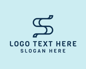 Digital Marketing - Business Ribbon Letter S logo design