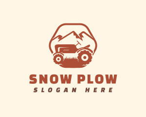 Plow - Tractor Farm Vehicle logo design