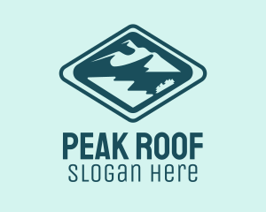 Vintage Mountain Peak logo design