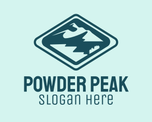 Vintage Mountain Peak logo design