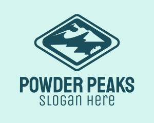 Vintage Mountain Peak logo design