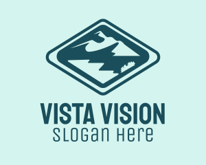 View - Vintage Mountain Peak logo design