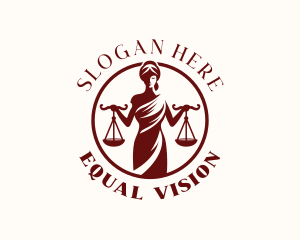 Equality - Justice Scales Woman logo design