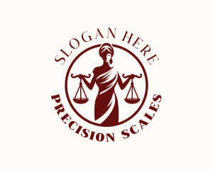 Justice Scales Woman logo design