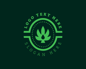 Weed Shop - Marijuana Leaf Dispensary logo design