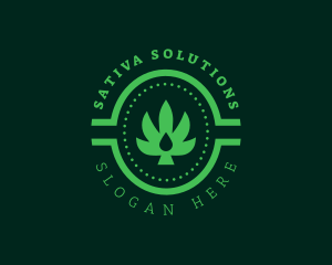 Marijuana Leaf Dispensary logo design