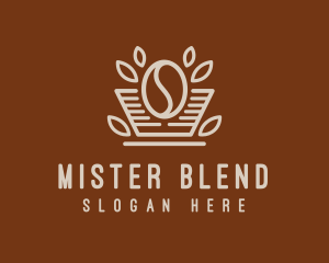 Minimalist Coffee Bean logo design