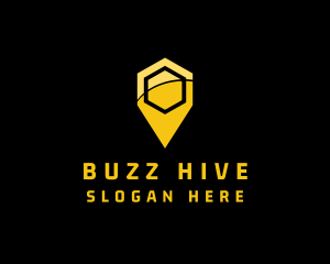 Hive - Hive Location Pin logo design