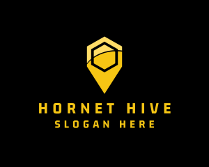 Hive Location Pin logo design