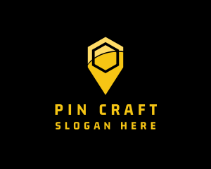 Pin - Hive Location Pin logo design