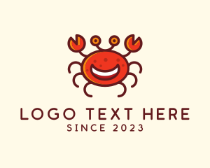 Aquatic - Smiling Aquatic Crab logo design