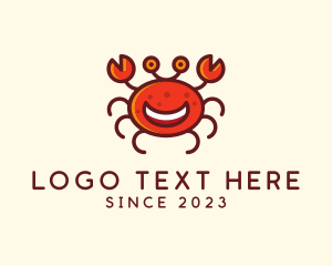 Red Moon - Smiling Aquatic Crab logo design