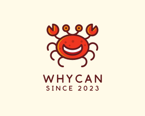 Aquarium - Smiling Aquatic Crab logo design