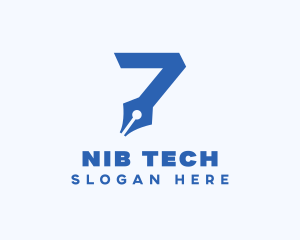 Nib - Pen Nib Seven logo design