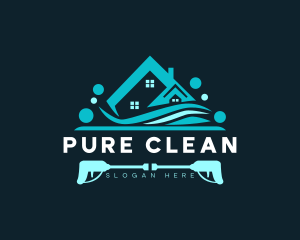 Pressure Washer Cleaning logo design