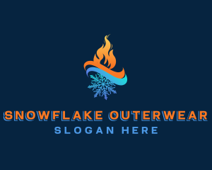 Fire Snowflake Hvac logo design