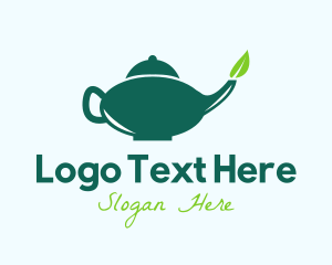 Oil Lamp - Organic Tea Pot logo design