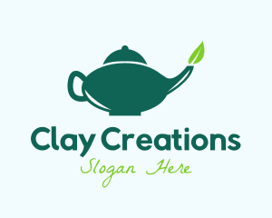 Pottery - Organic Tea Pot logo design