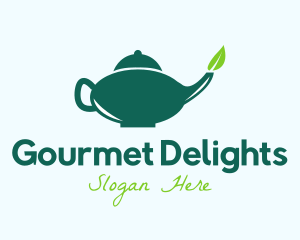 Organic Tea Pot  logo design