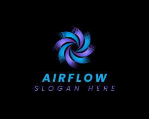 Airflow Whirl Ventilation logo design