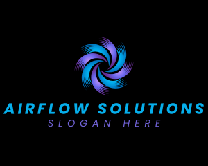 Airflow Whirl Ventilation logo design