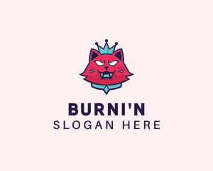 Angry Cat Crown logo design