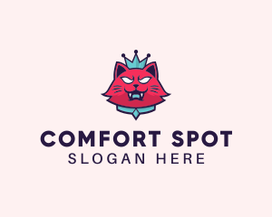 Angry Cat Crown logo design